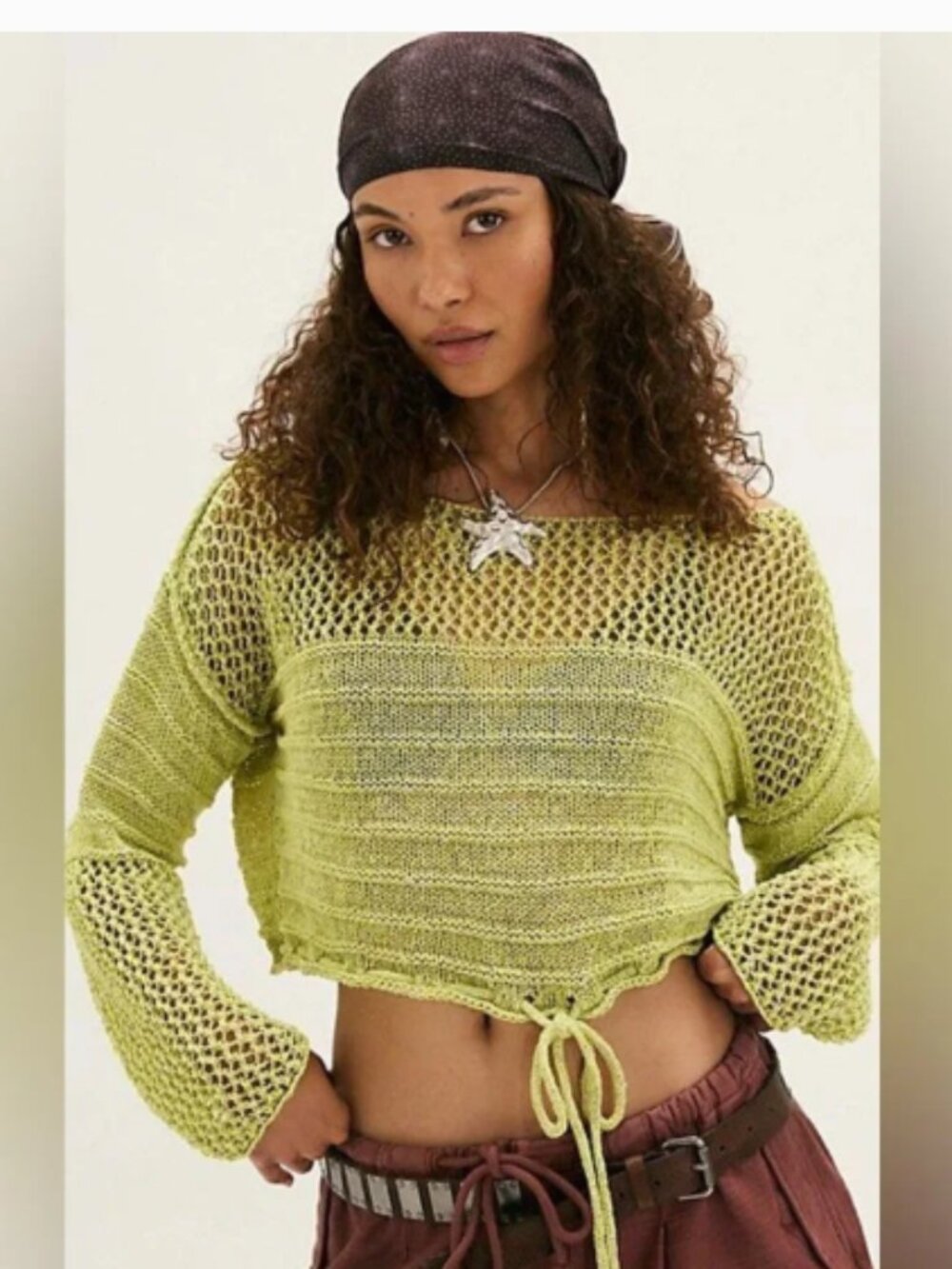 NWT Free People Solaris Pullover. Luminary green